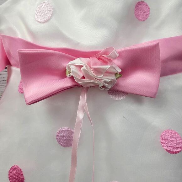 Girls Youngland Multicolor Dress w/ Pink Bow Size 4 - Picture 2 of 8